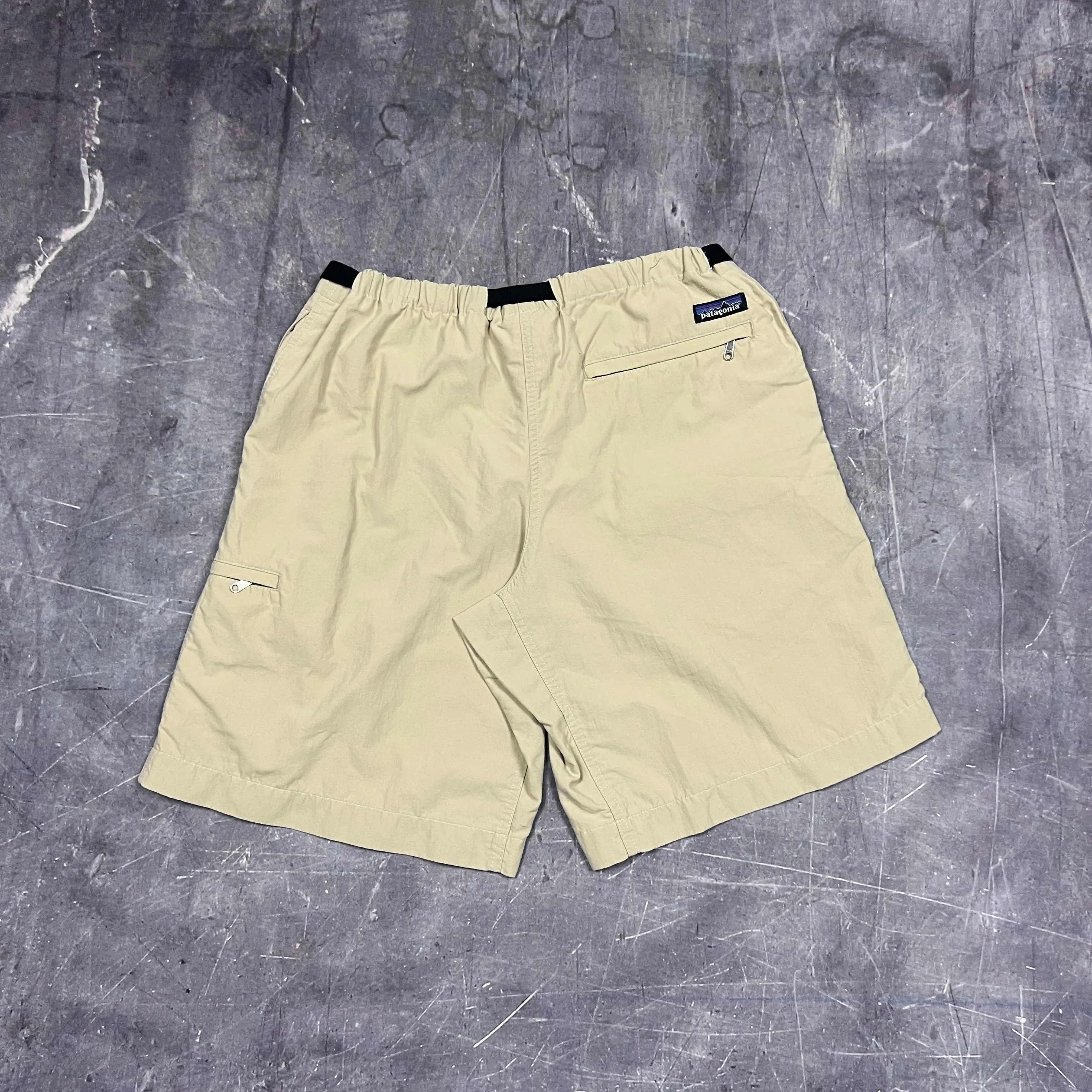 00s Tan Brown Patagonia Nylon Hiking Shorts 32x9.5 AY93