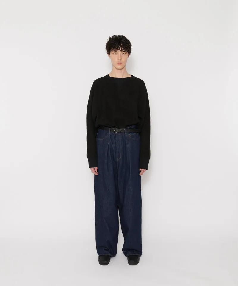 24WDM-#422-OW 14.5OZ DENIM IN TUCK COMFORT TAPERED PANTS