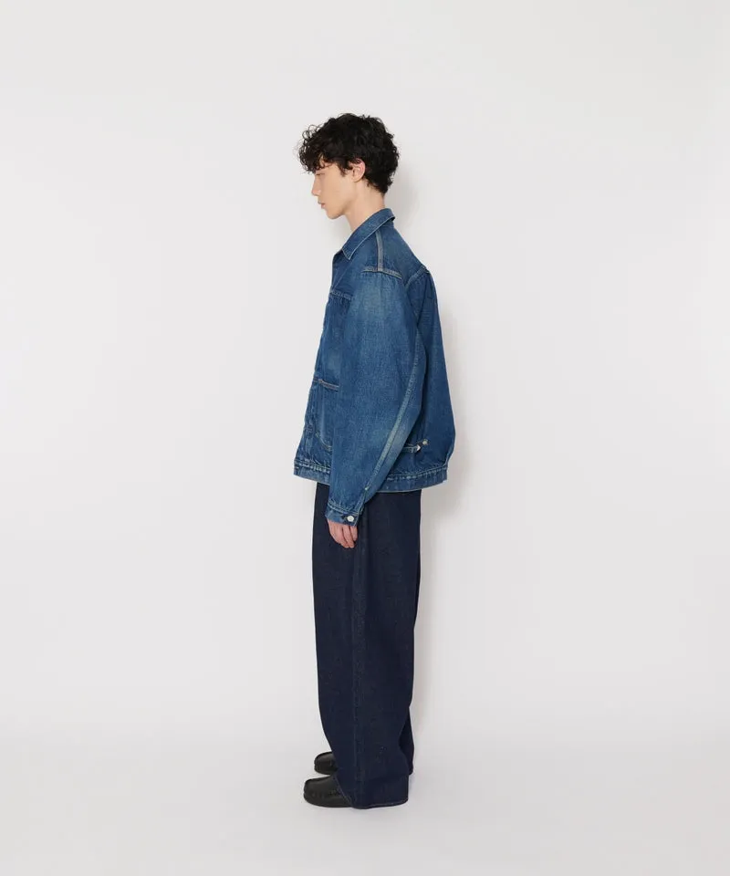 24WDM-#422-OW 14.5OZ DENIM IN TUCK COMFORT TAPERED PANTS