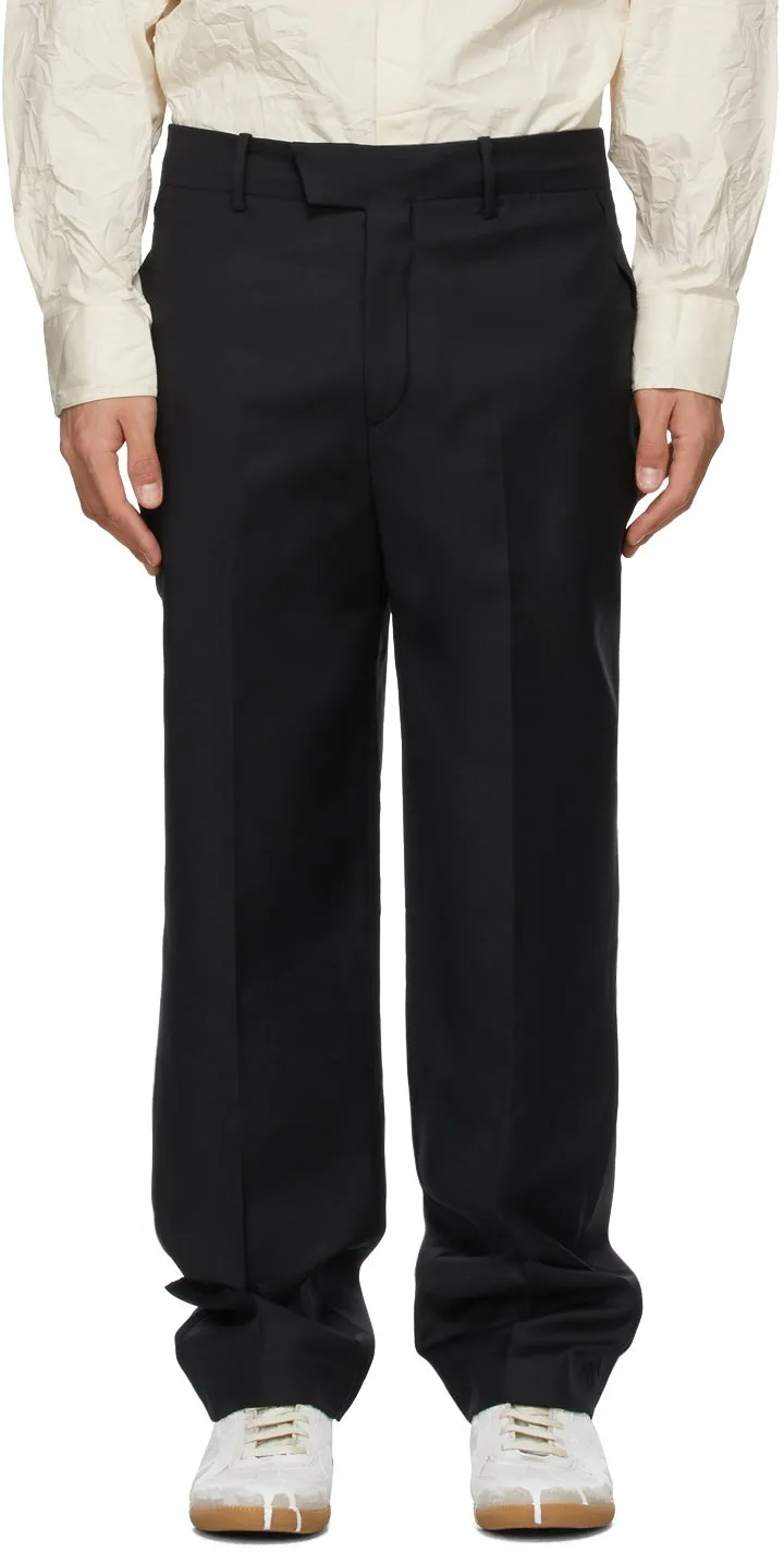 ADER error Black Wool Cut-Out Trousers