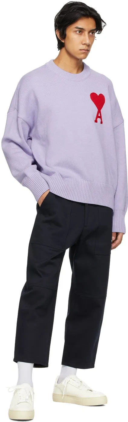 AMI Alexandre Mattiussi Navy Worker Fit Trousers