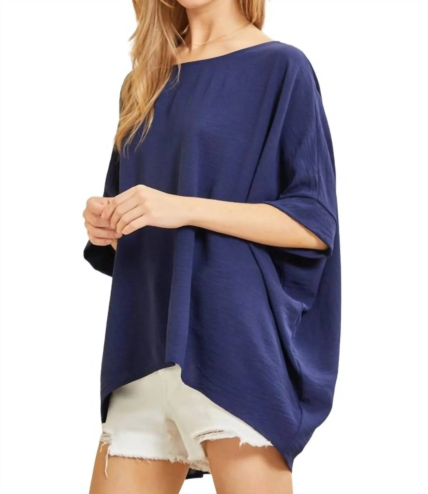 Andree By Unit - Dolman Sleeve Poncho Style Top