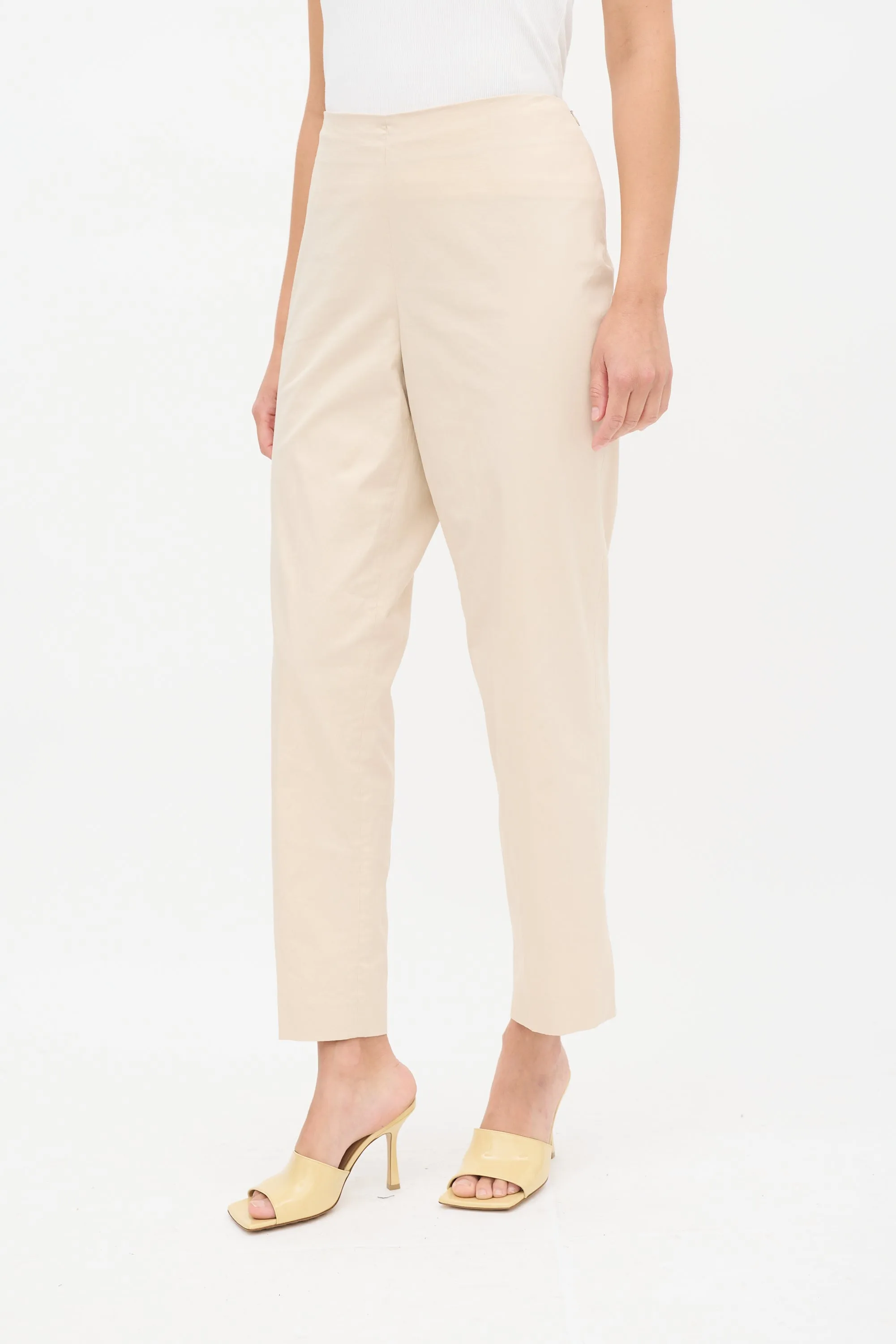 Beige Tapered Trouser