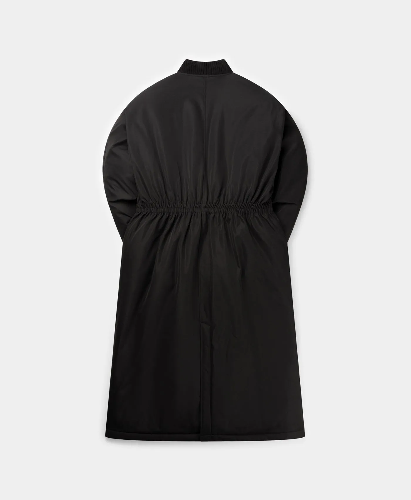 Black Oversized Long Bomber