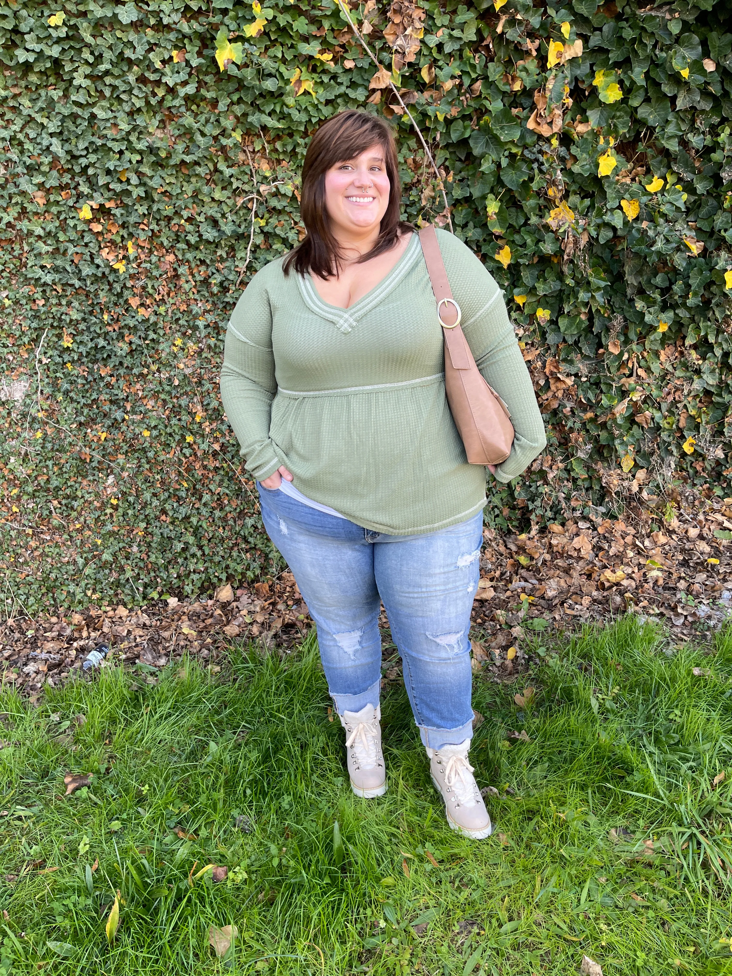 Blitzen Thermal Blouse in Olive