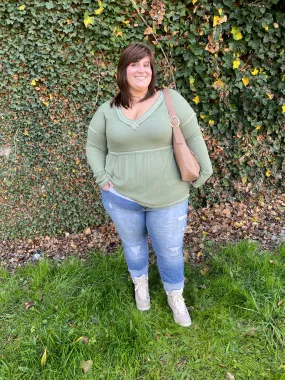 Blitzen Thermal Blouse in Olive