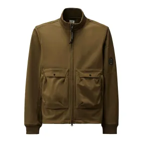 C.P. Company Shell-R Bomber Jacket in Ivy Green