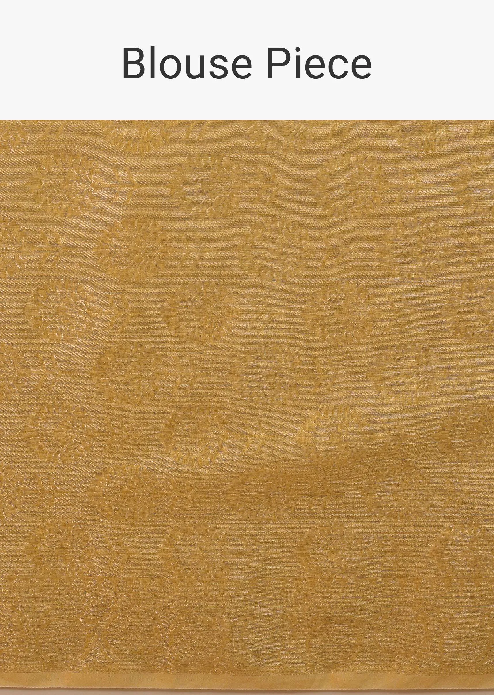 Daffodil Yellow Saree In Pure Handloom Cotton Woven In Banarasi Chanderi