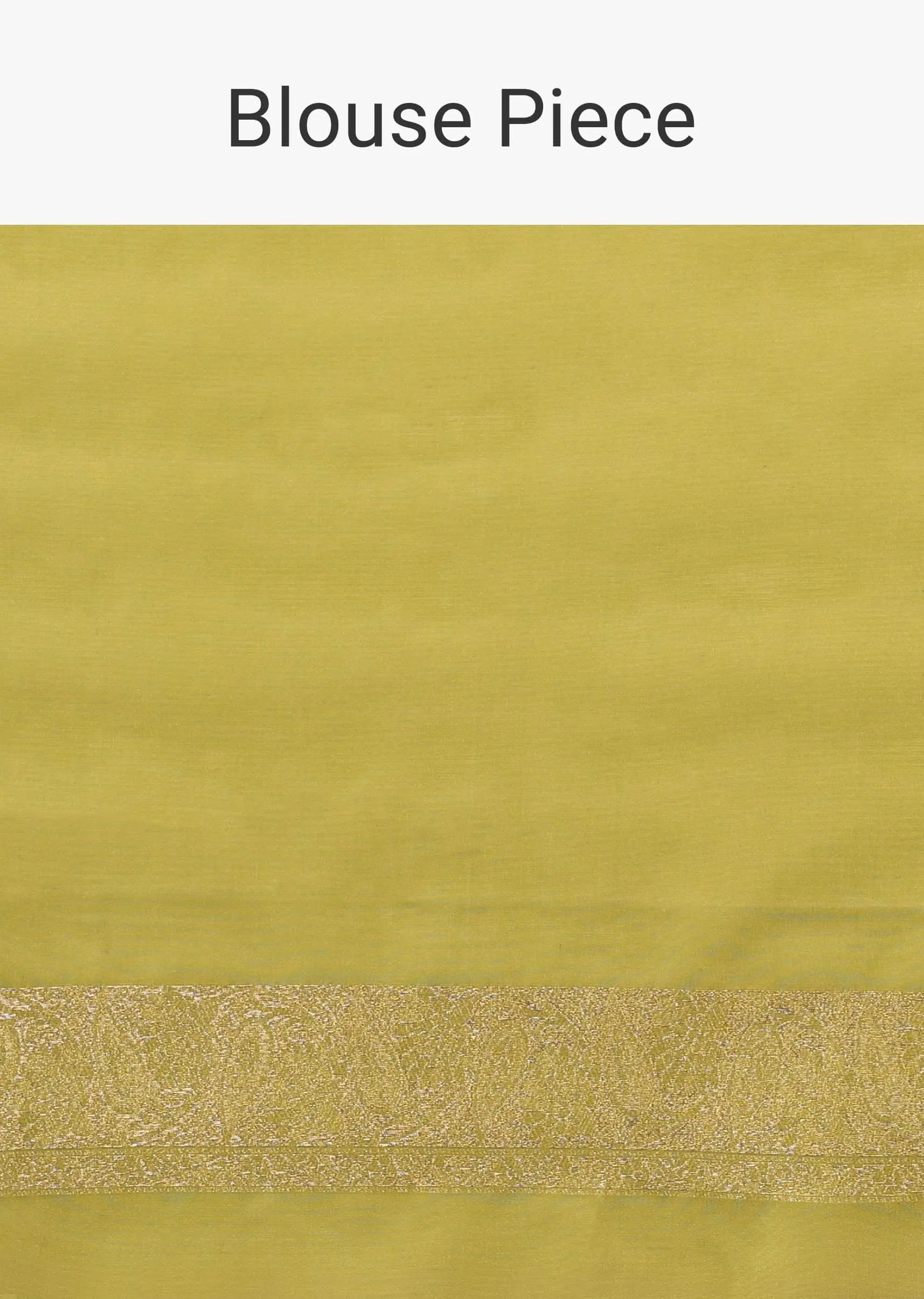 Gold Toned Saree In Chanderi Tissue Handloom With Banarasi Chanderi Weaving
