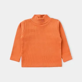 Infant Unisex Thermal Turtle Neck-Orange