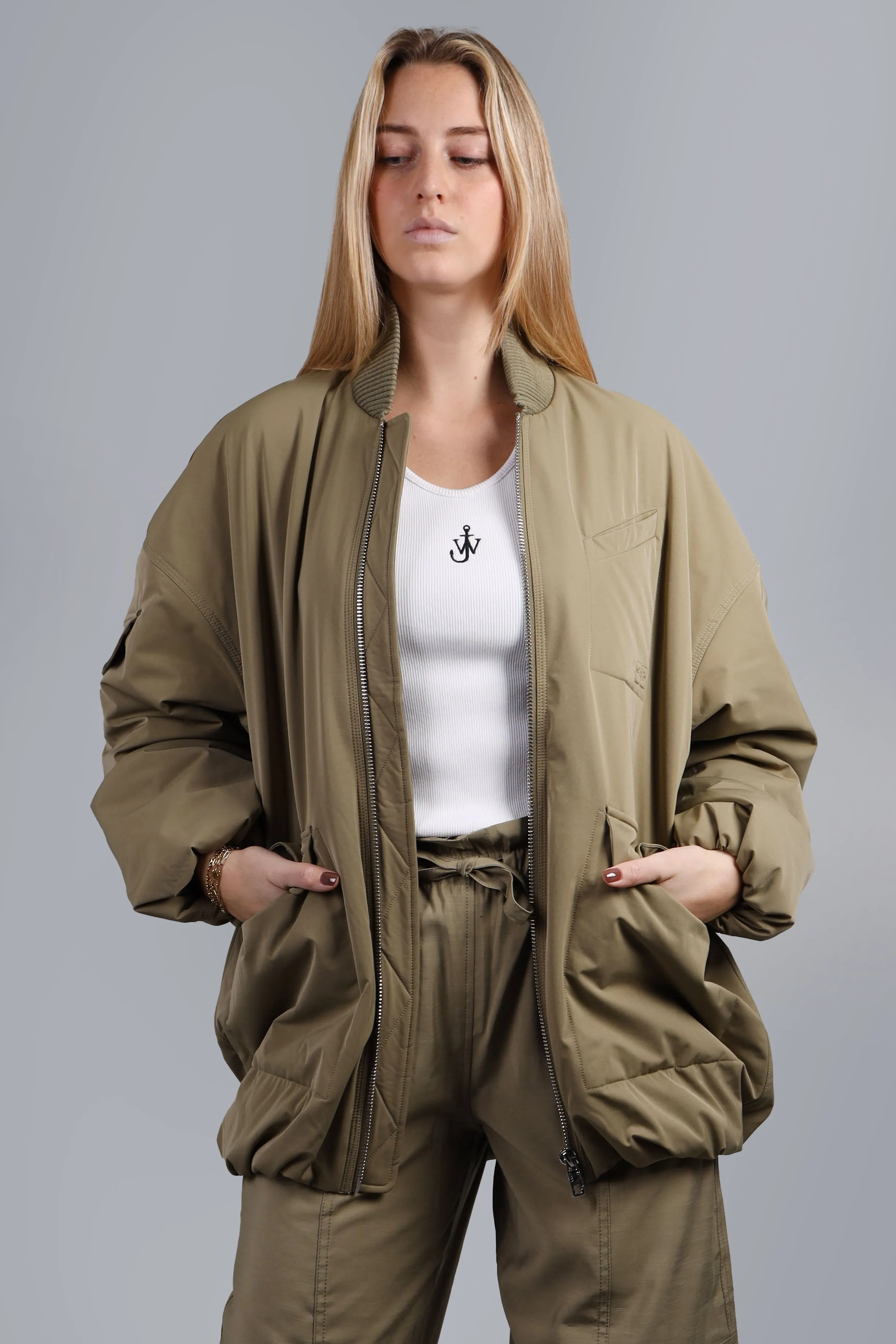 Light Twill Oversized Army Green