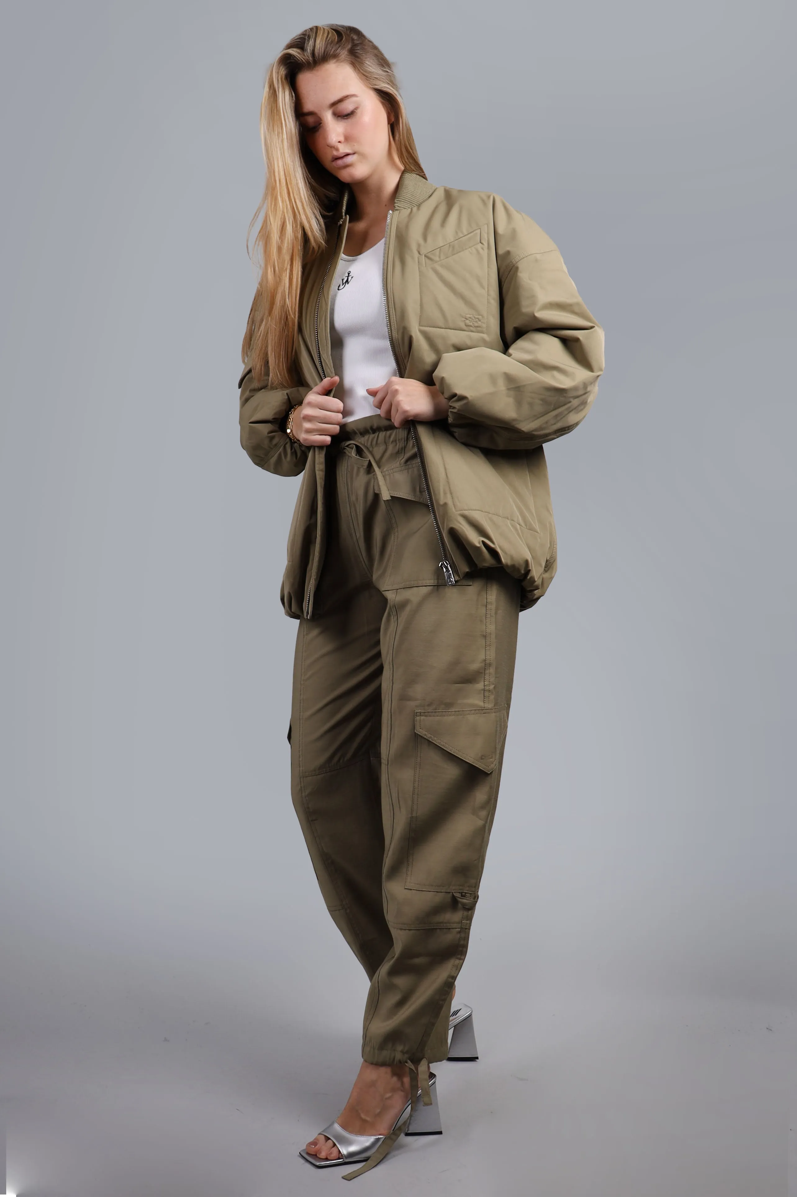 Light Twill Oversized Army Green