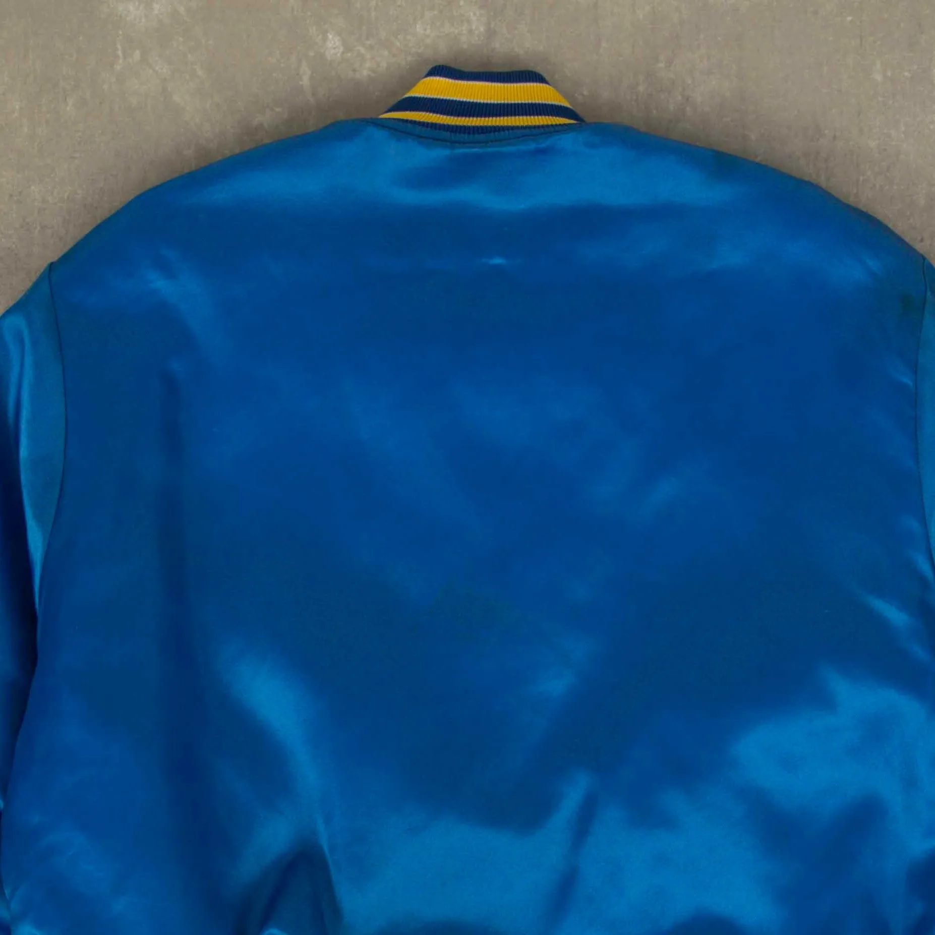 MEN'S VINTAGE 1989 AIRWAY FACILITIES SATIN BOMBER JACKET - LARGE