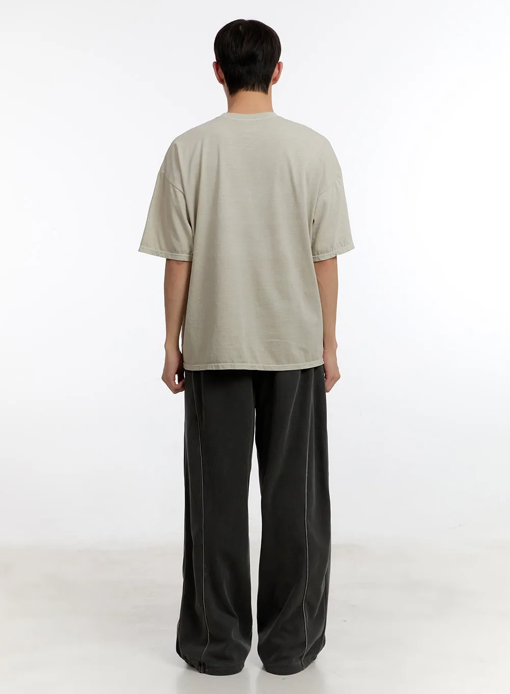 Men's Washed Wide-Fit Sweatpants IA504