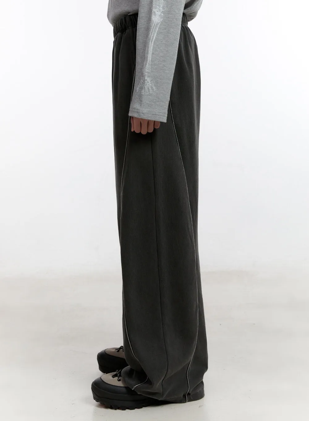 Men's Washed Wide-Fit Sweatpants IA504