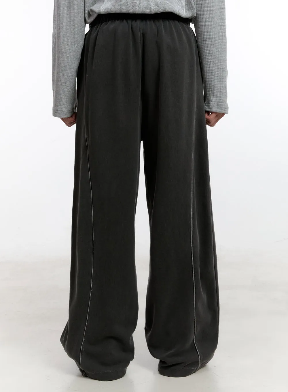 Men's Washed Wide-Fit Sweatpants IA504
