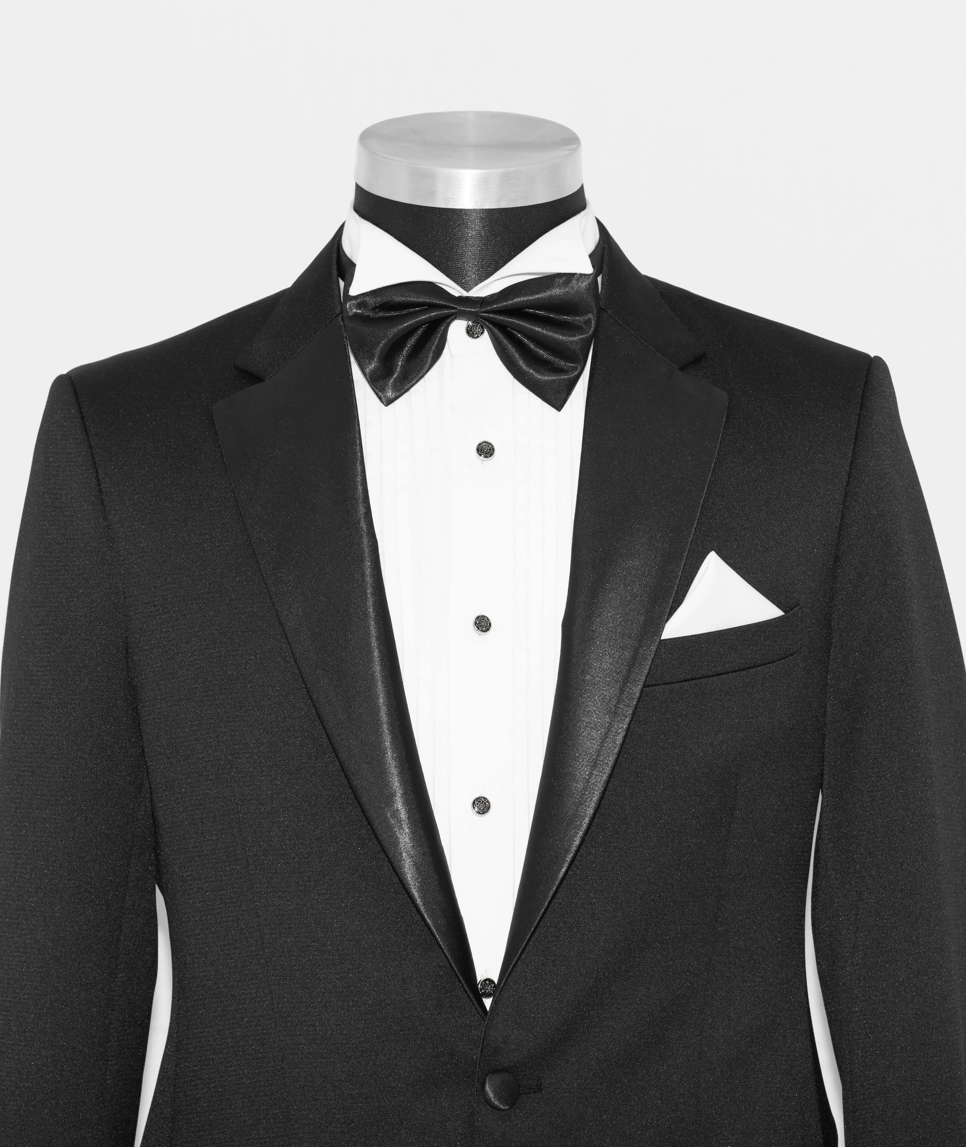 SLIM-FIT NOTCH LAPEL BLACK TUXEDO SIT FOR MEN