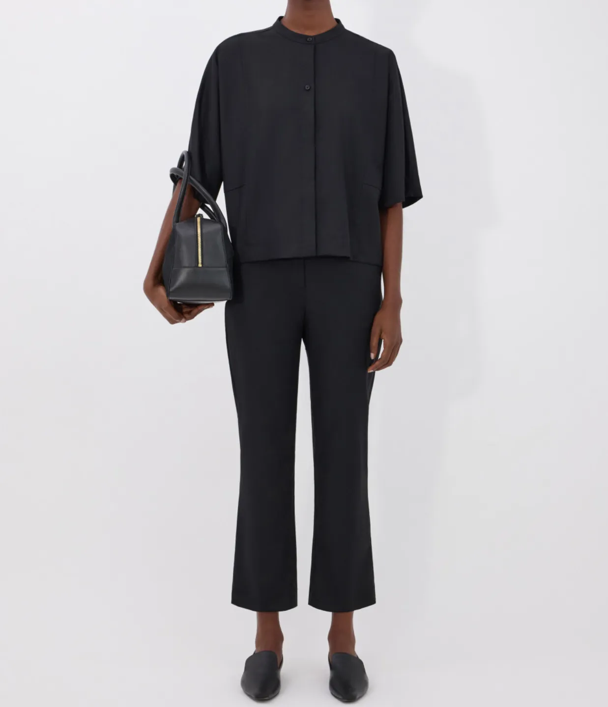 Sofe Cropped Trousers in Black