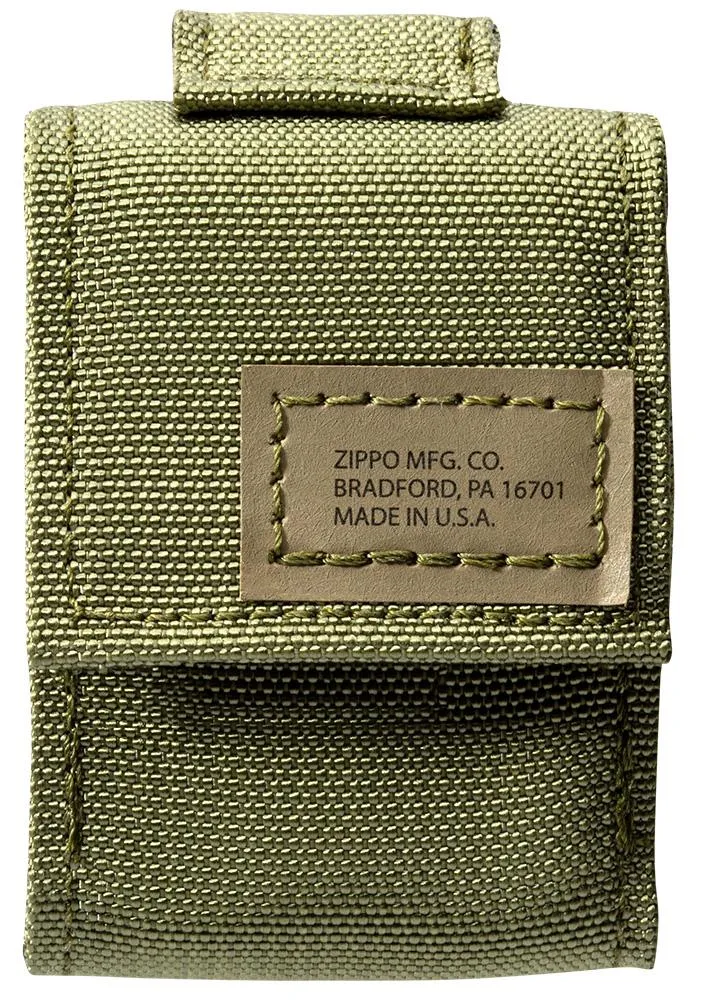 Tactical Pouch and Black Crackle Windproof Lighter Gift Set