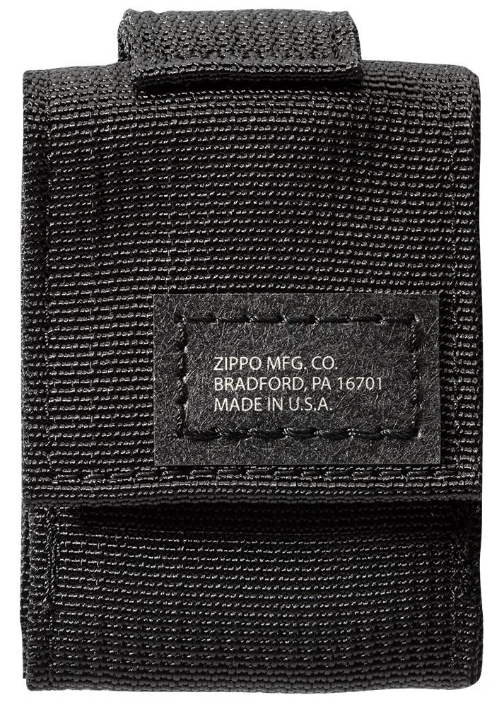 Tactical Pouch and Black Crackle Windproof Lighter Gift Set