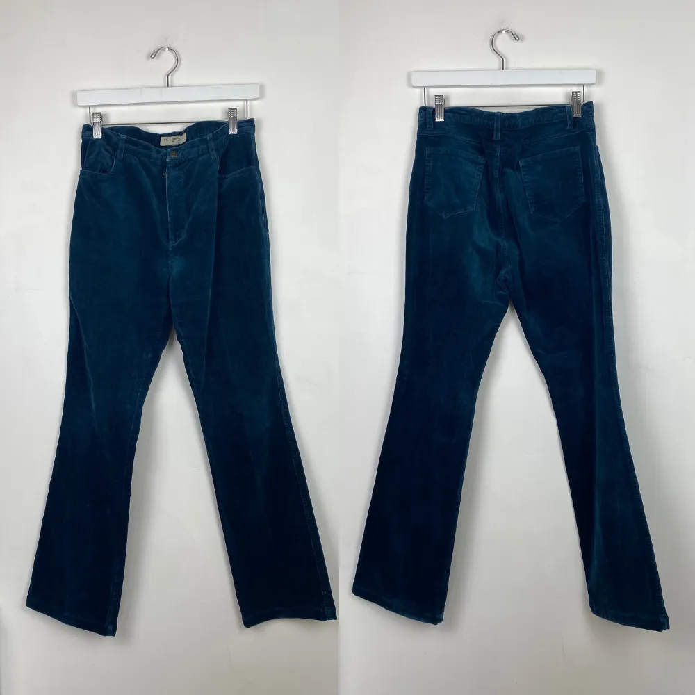 Teal Corduroy Trousers - SMALL