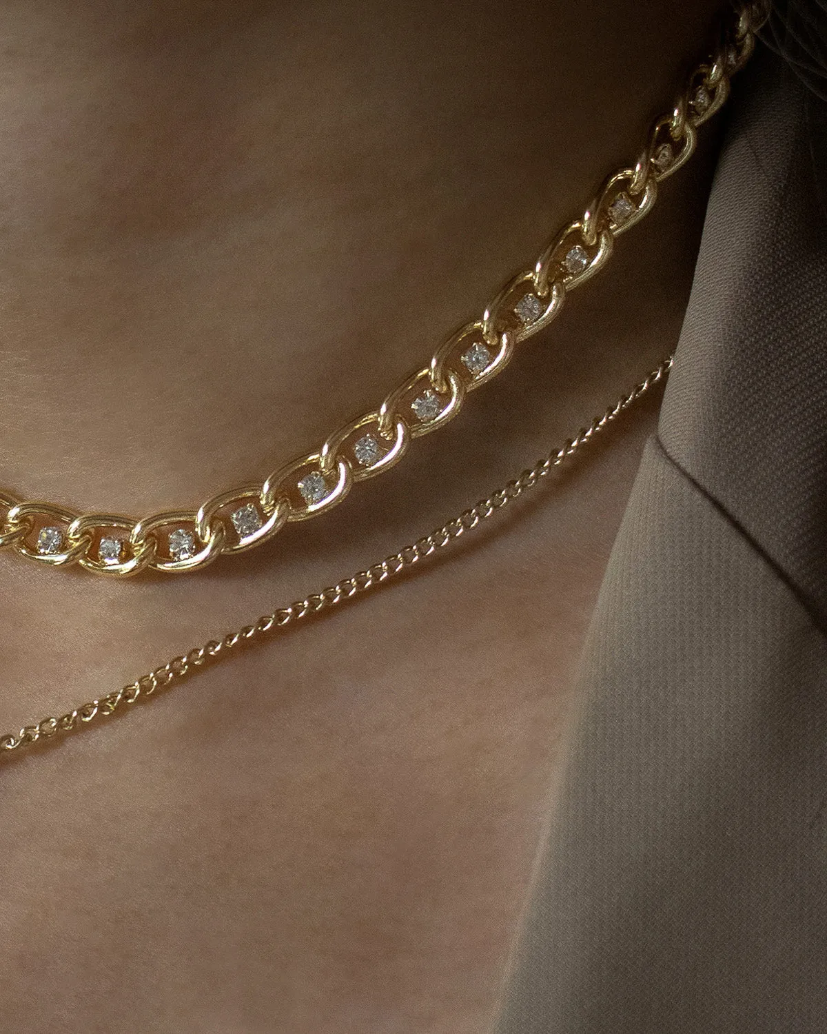 TRANCE Chain Choker in Gold