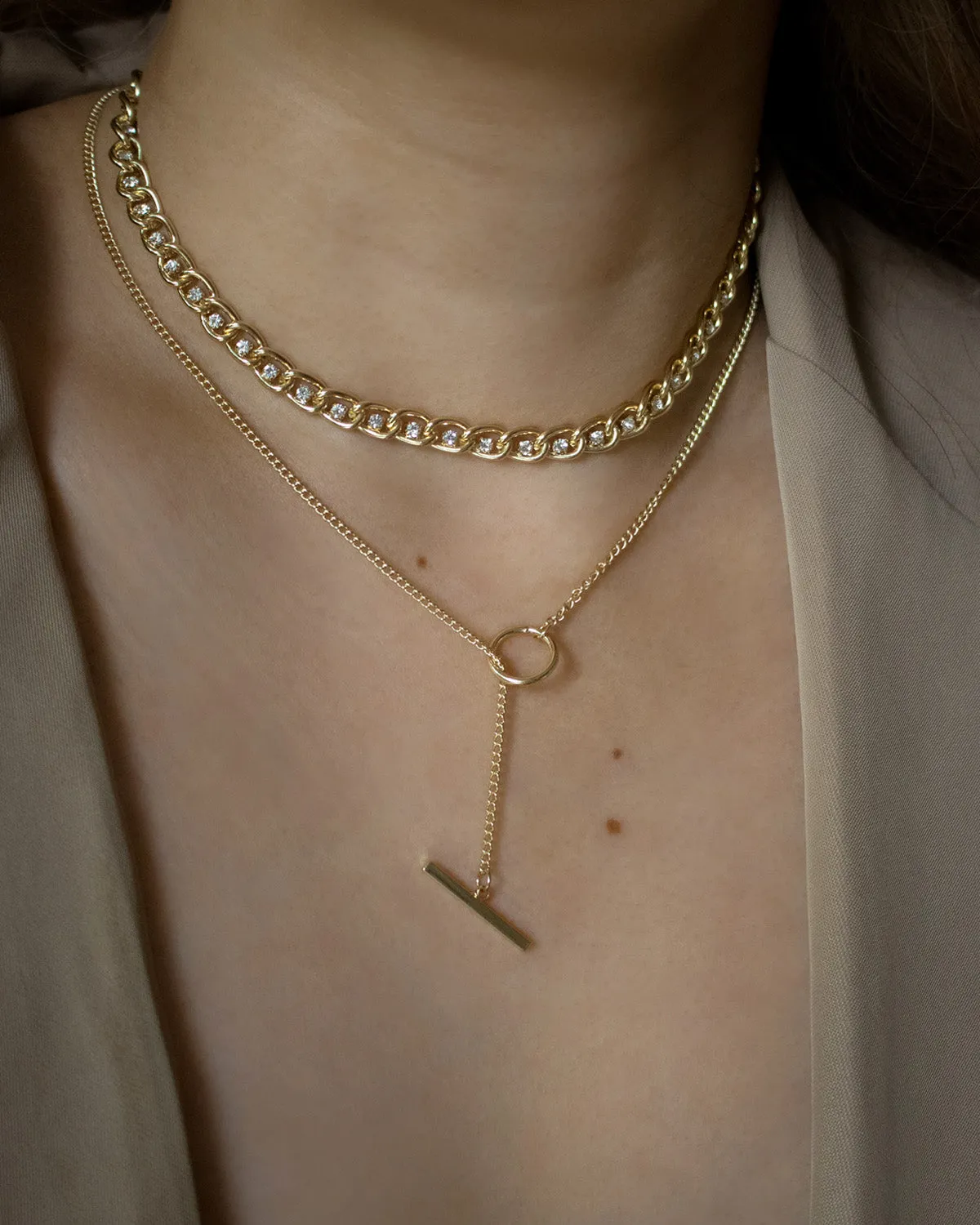 TRANCE Chain Choker in Gold